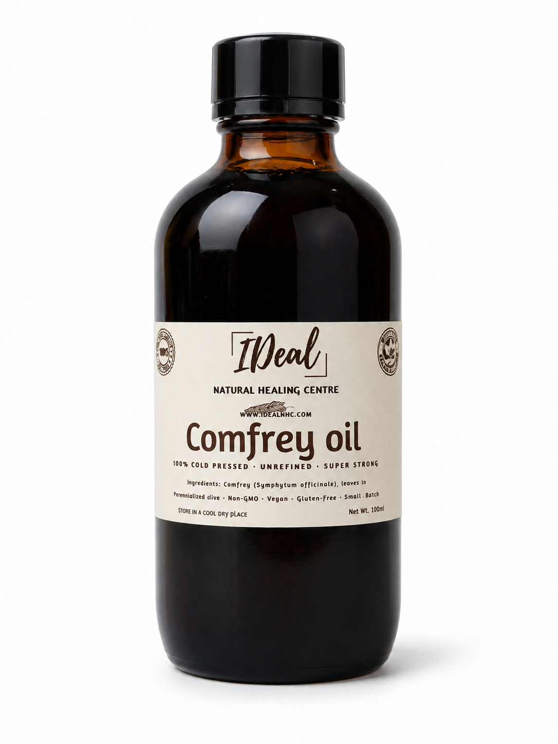 Comfrey Oil Concentrated 100% natural hand crafted- glass bottle