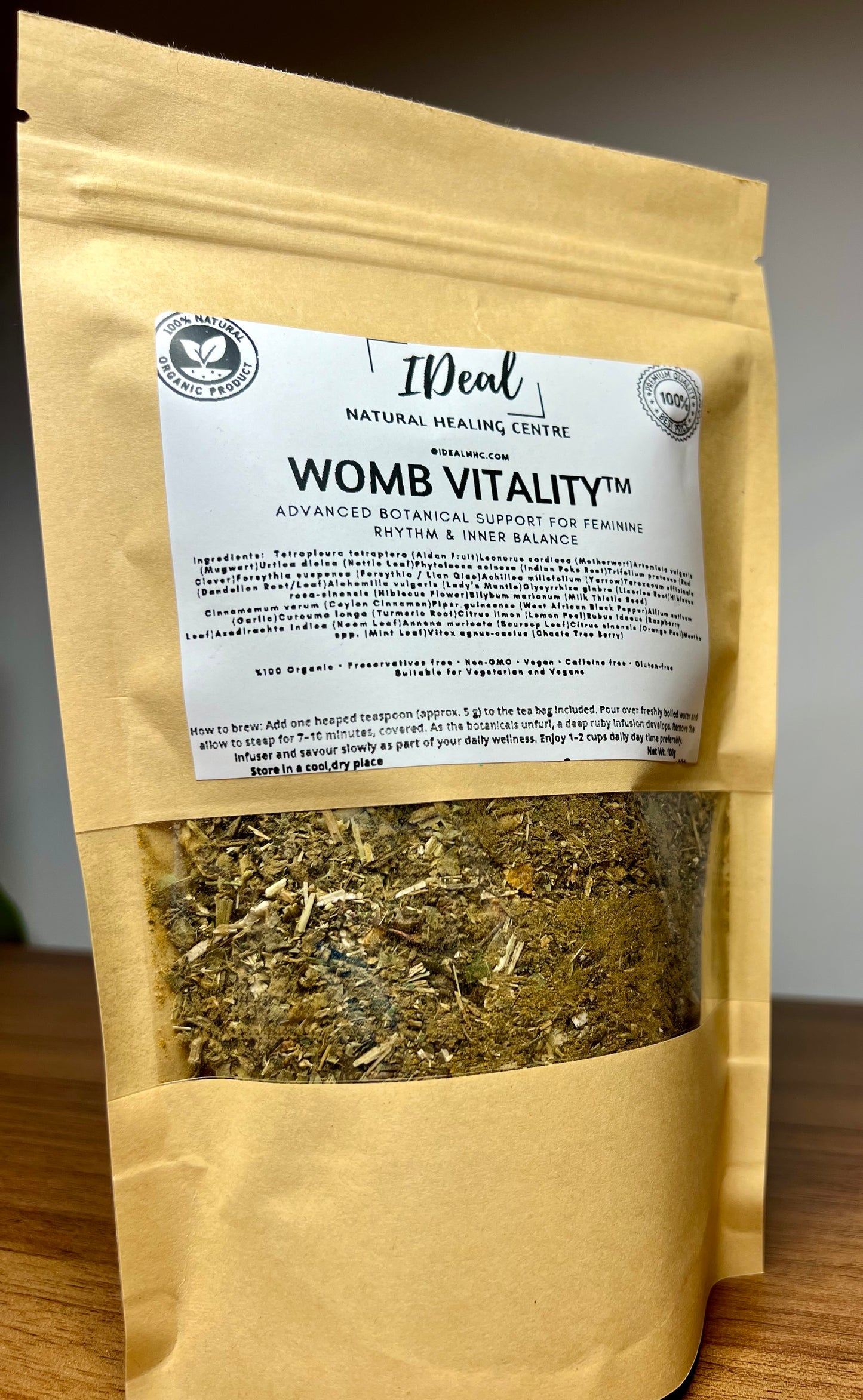 Womb Vitality Herbal loose Tea Blend 100% Natural caffeine free- 100g