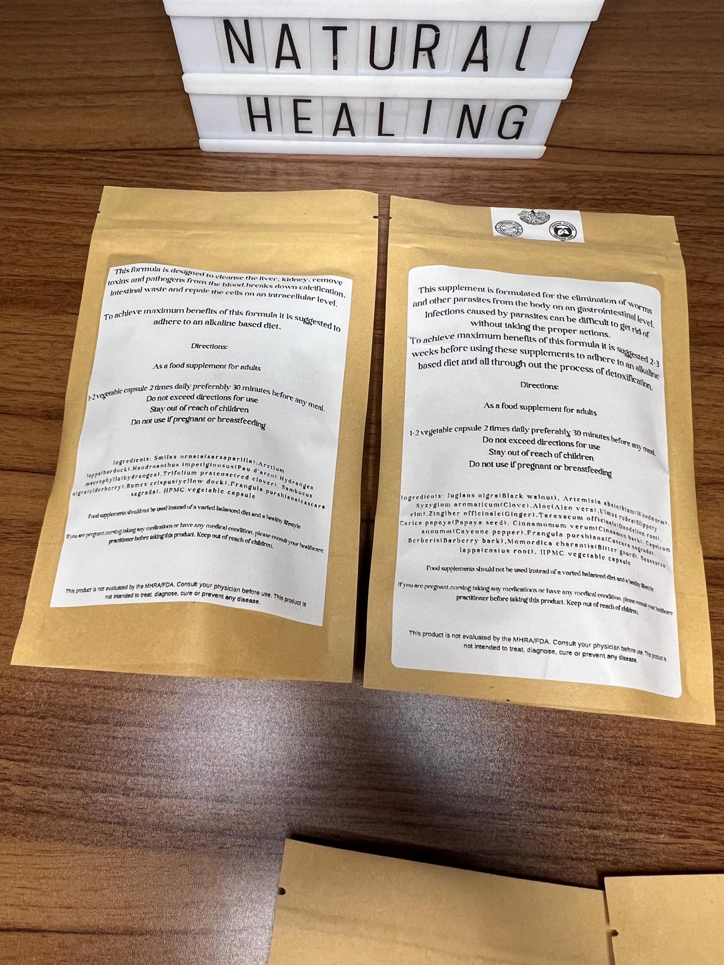 Ideal detoxification cleanse 2 package -100% natural-vegan-alkaline-wild crafted herbs-preservatives free