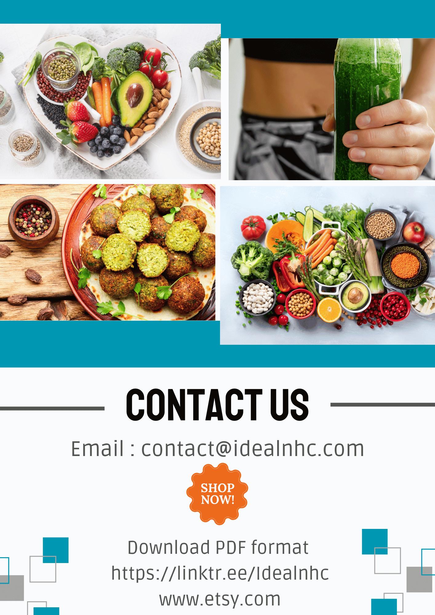 HSV 1&2- Herpes Cleanse Easy Plant Based Cookbook- Recipes- Smoothies- Main meals-Desserts-Printable eBook | Digital Product