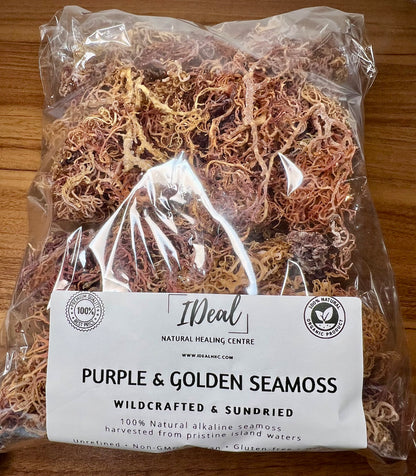 Sea Moss Sun-dried, wild crafted 1kg premium 2 pack Golden, purple & golden
