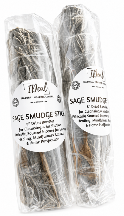 Sage Smudge Stick- Grown & Hand picked crafted bundle 8 Inches XL - Premium Quality