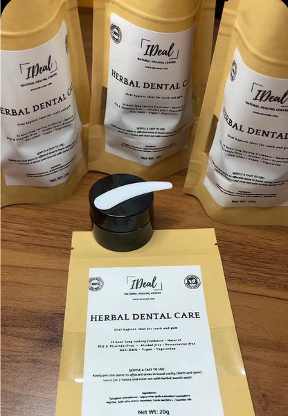 Dental care herbal paste for oral hygiene 100% natural 20g amber glass pot + applicator