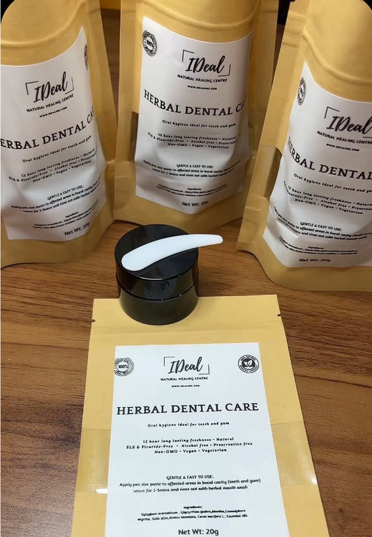 Dental care herbal paste for oral hygiene 100% natural 20g amber glass pot + applicator