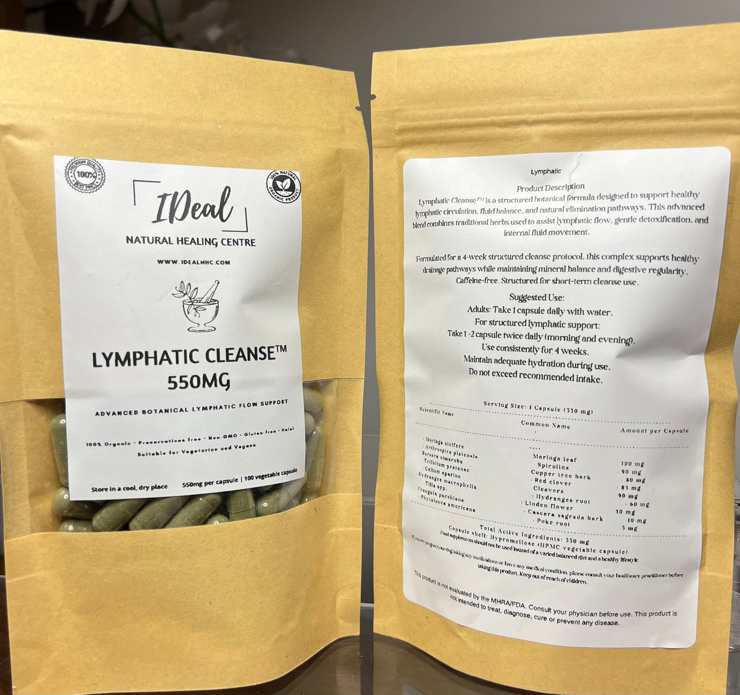Lymphatic cleanse + Alkaline cleanse-Cellular Detoxification and Remineralisation Protocol-2 pack vegetarian #00 capsules wildcrafted and organic alkaline herbs- 1 month supply-Structured Multi-Phase Botanical Reset System