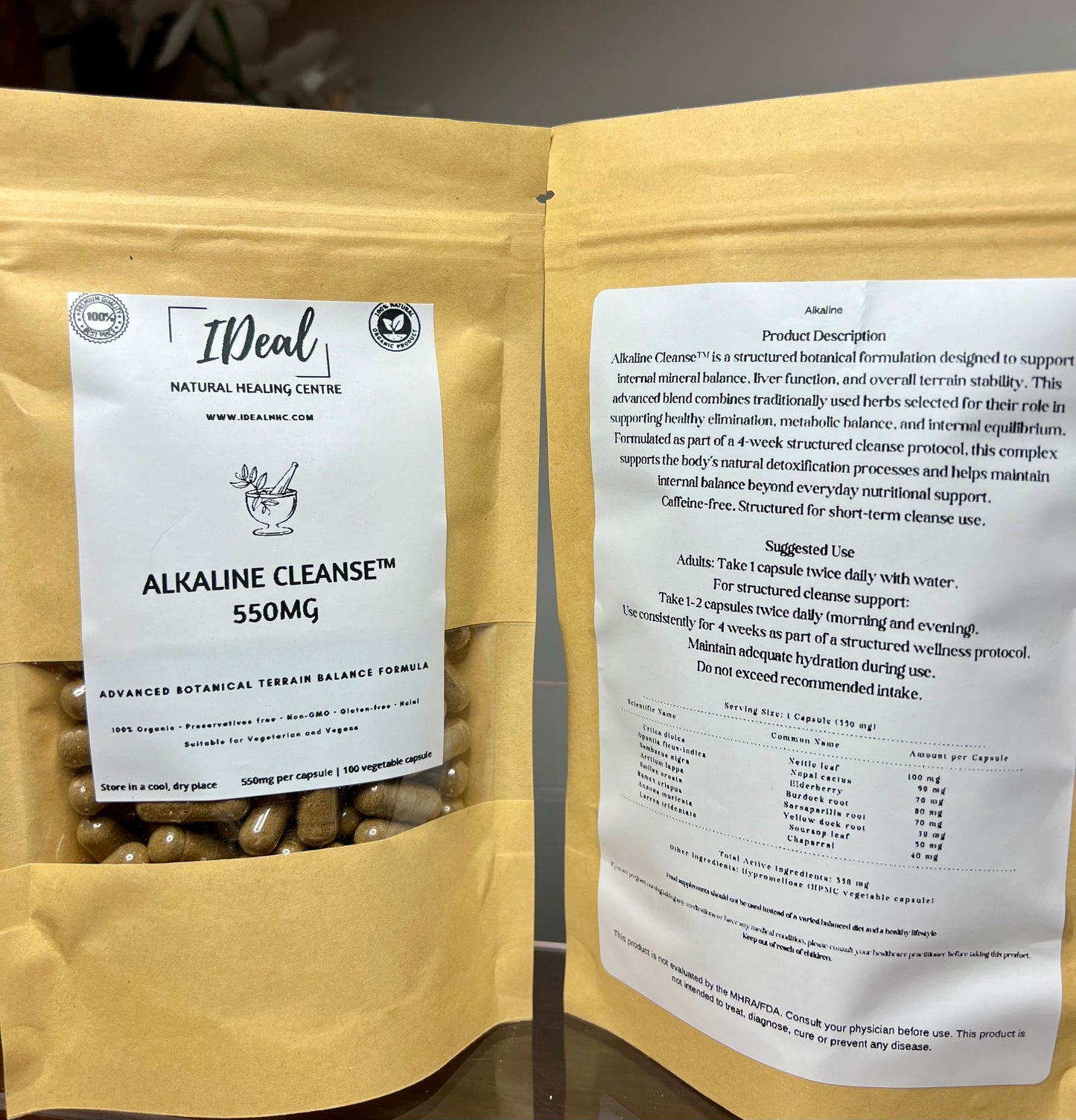 Lymphatic cleanse + Alkaline cleanse-Cellular Detoxification and Remineralisation Protocol-2 pack vegetarian #00 capsules wildcrafted and organic alkaline herbs- 1 month supply-Structured Multi-Phase Botanical Reset System