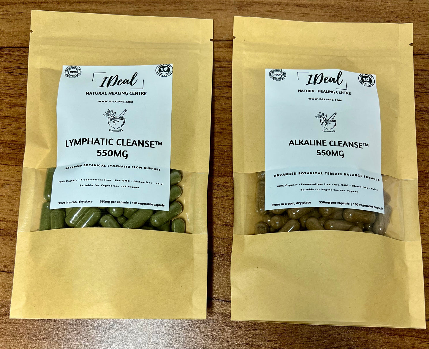 Lymphatic cleanse + Alkaline cleanse-Cellular Detoxification and Remineralisation Protocol-2 pack vegetarian #00 capsules wildcrafted and organic alkaline herbs- 1 month supply-Structured Multi-Phase Botanical Reset System