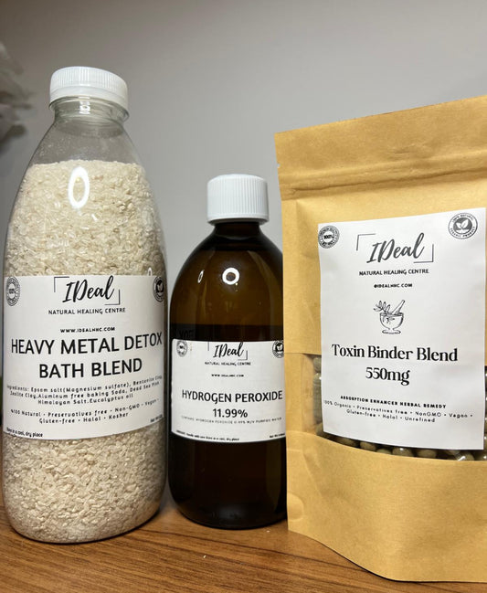 Detox herbal cleanse Heavy metal-Toxin binders 100vegan capsules