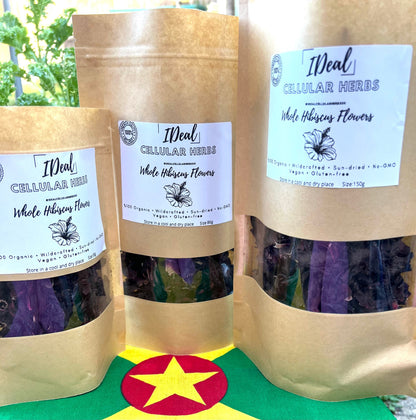 IDeal dried organic whole hibiscus (Hibiscus sabdariffa)flower-Roselle-loose-tea-naturopathy
