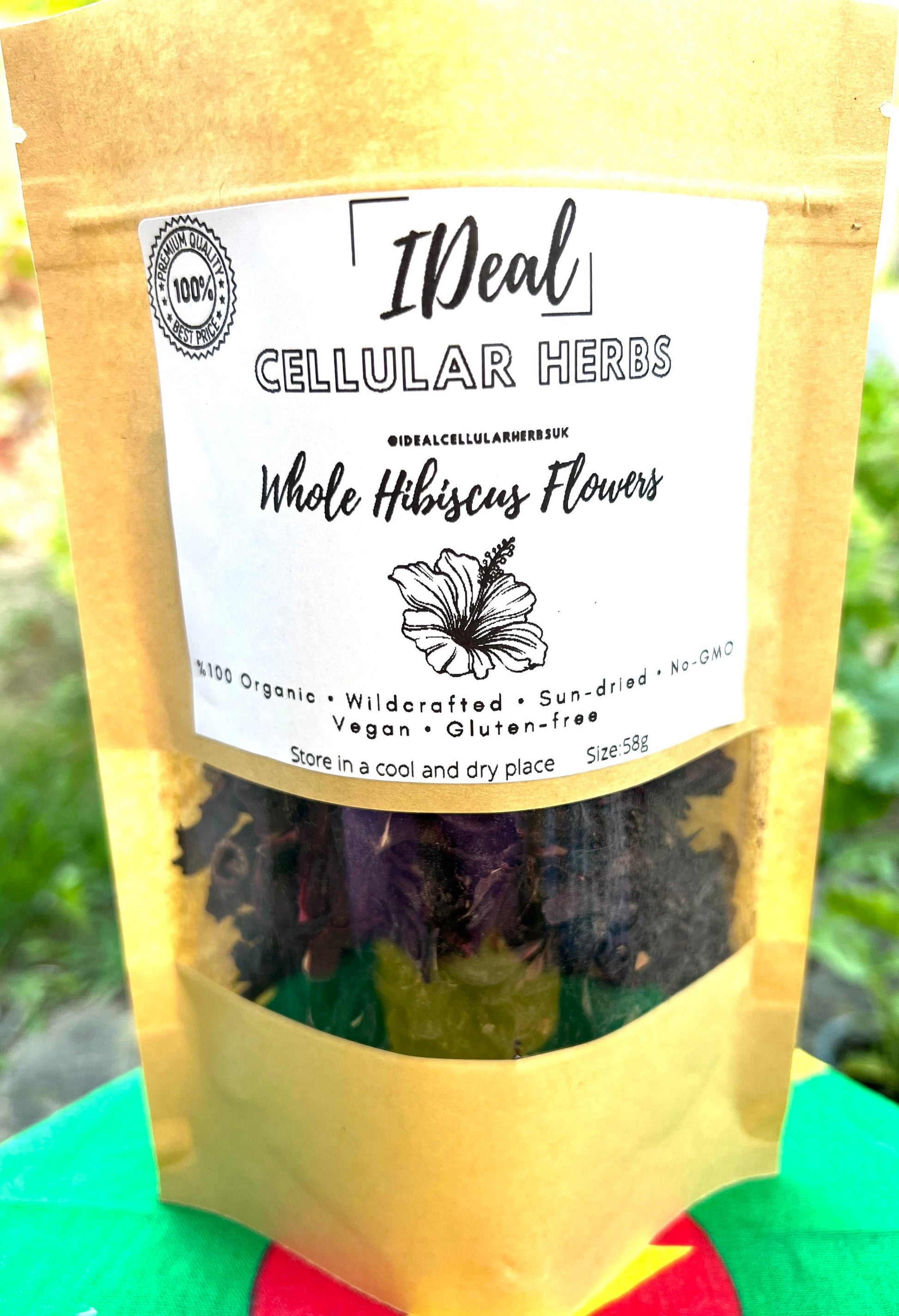 IDeal dried organic whole hibiscus (Hibiscus sabdariffa)flower-Roselle-loose-tea-naturopathy