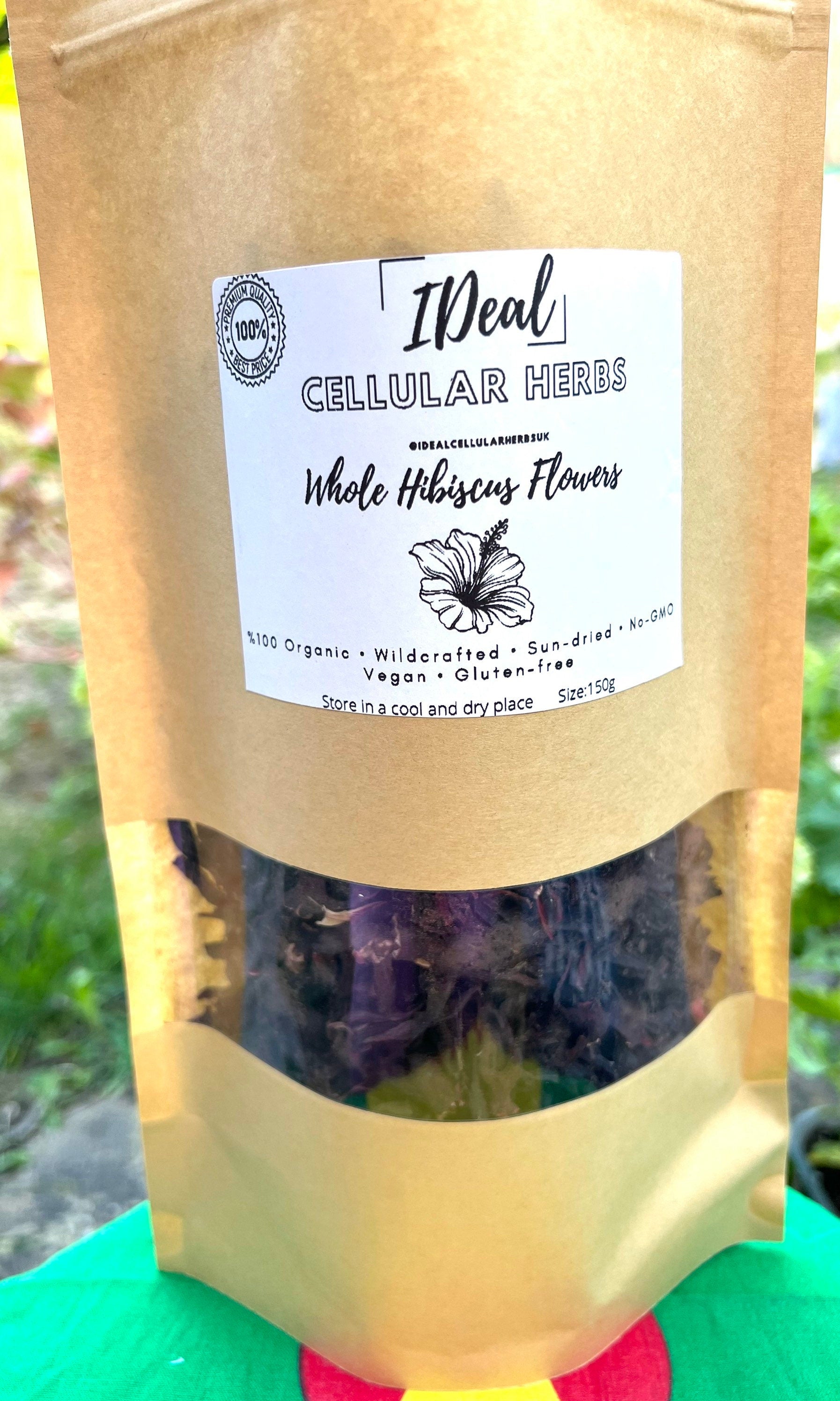 IDeal dried organic whole hibiscus (Hibiscus sabdariffa)flower-Roselle-loose-tea-naturopathy