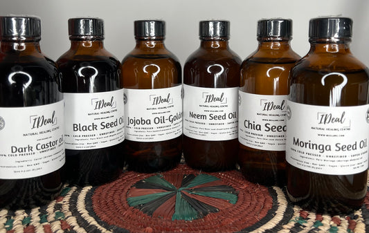 Unrefined pure cold pressed oils from Kenya Moringa seed oil, dark castor seed oil, neem seed oil,jojoba golden oil, black seed oil- 110ml