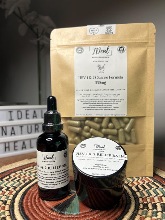 HSV 1&2 Herpes-Herbal cleanse kit- 100% organic-Natural- Detoxification