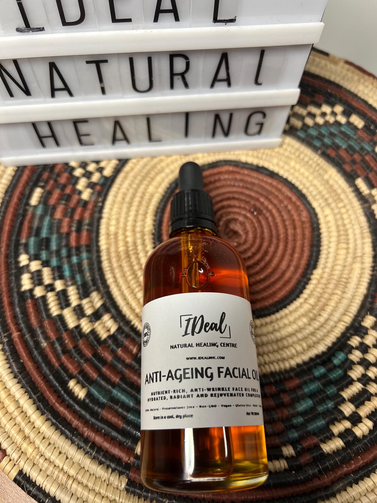 Anti- Ageing Facial oil 100%natural and organic-vegan-suitable for all skin types-100ml